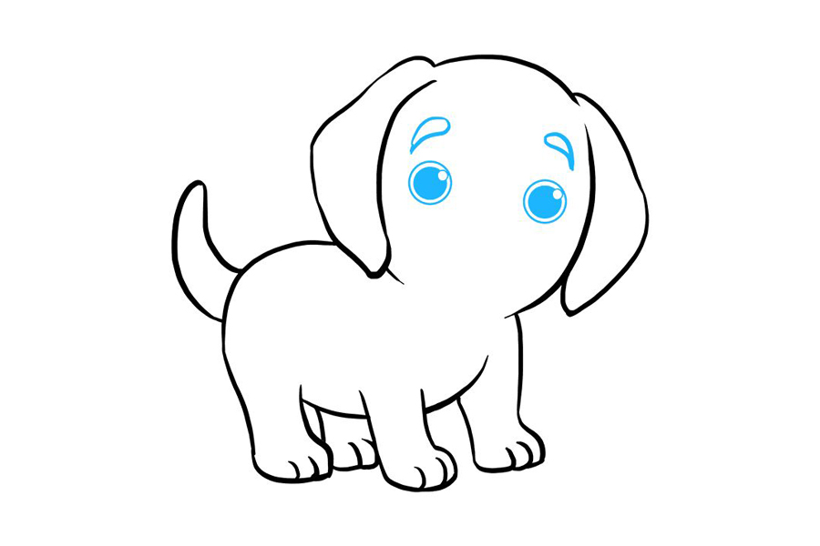 可爱的小狗宝宝怎么画-图8