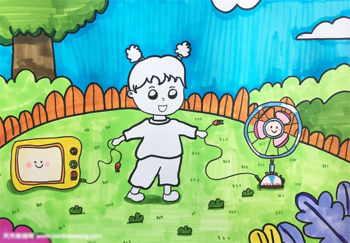 节约用电怎么画-图4