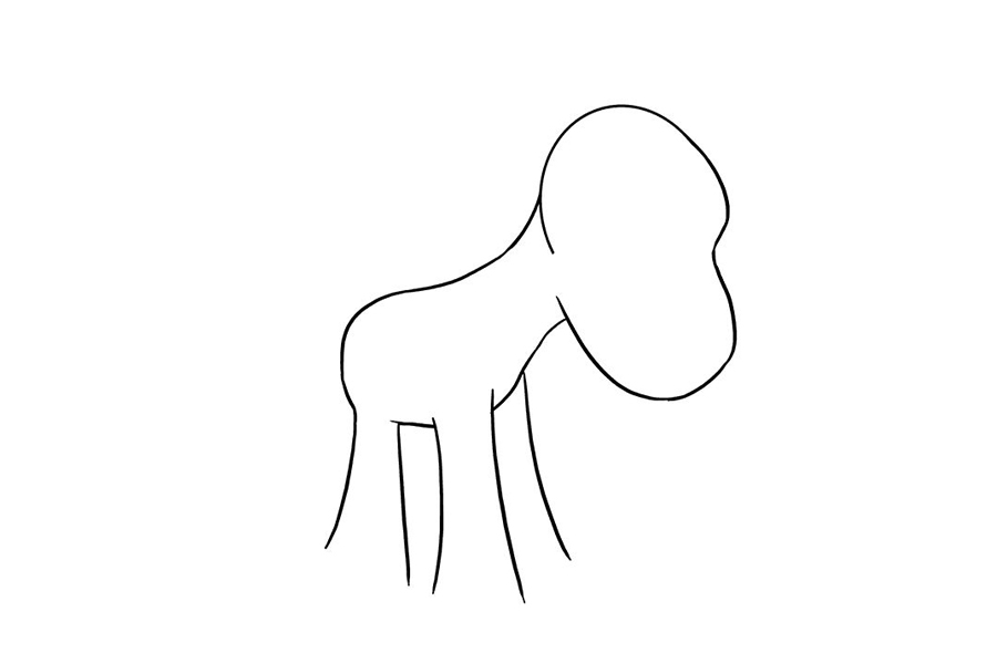 可爱小马怎么画-图4