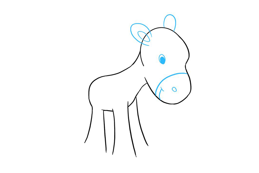 可爱小马怎么画-图5