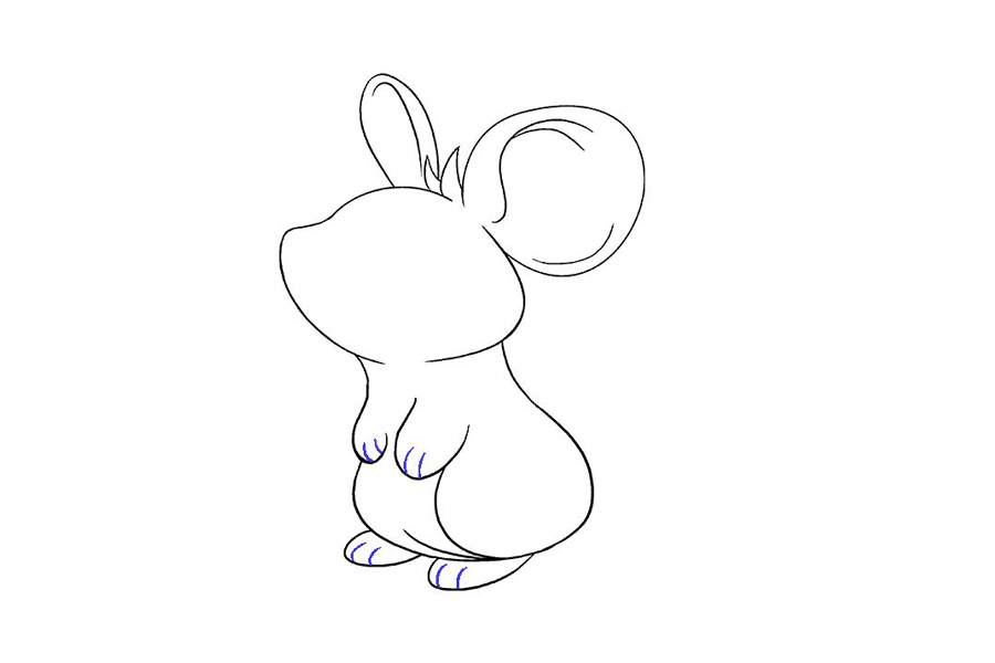 萌萌的小老鼠怎么画-图14