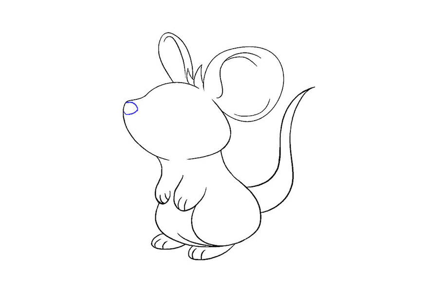 萌萌的小老鼠怎么画-图16
