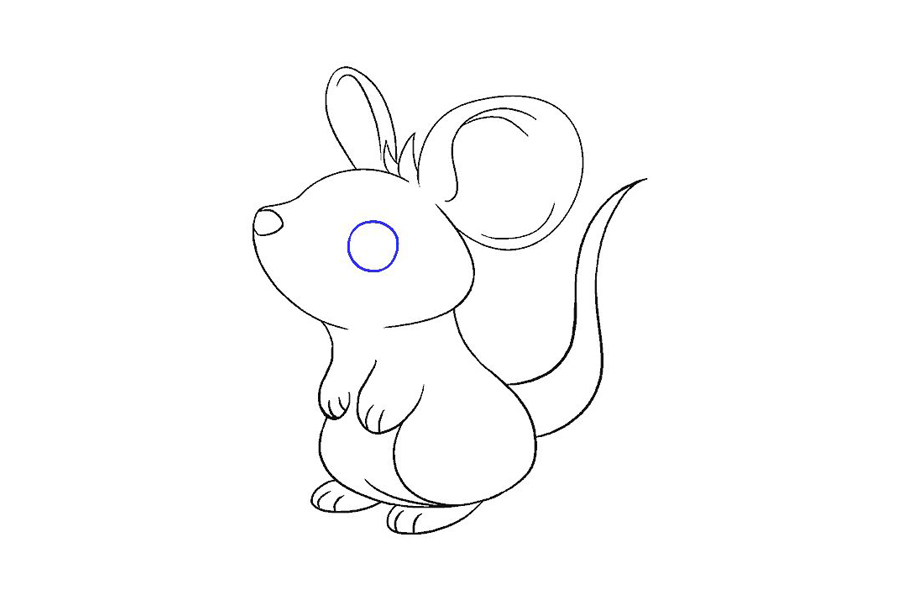 萌萌的小老鼠怎么画-图17