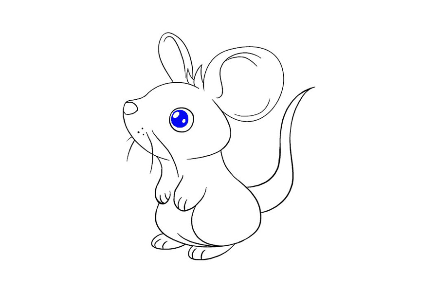萌萌的小老鼠怎么画-图19
