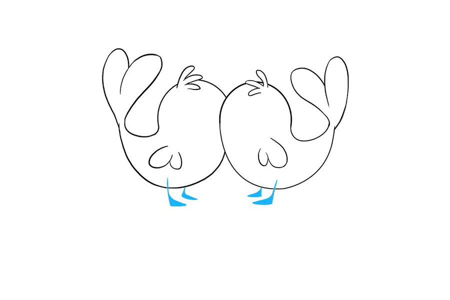 如何画一对爱情鸟-图7