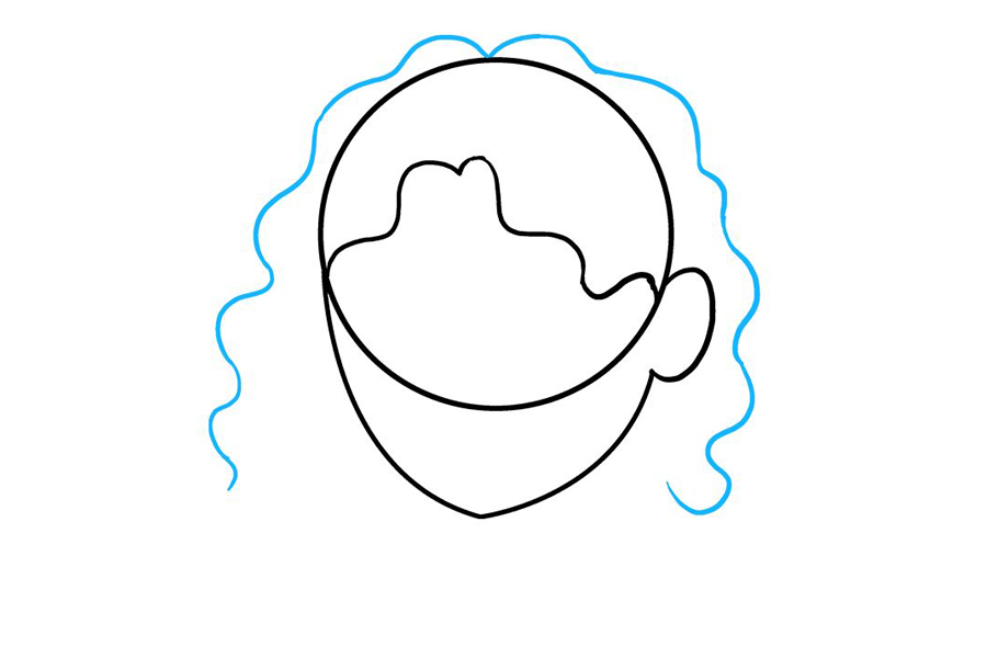 女士卷发怎么画-图4