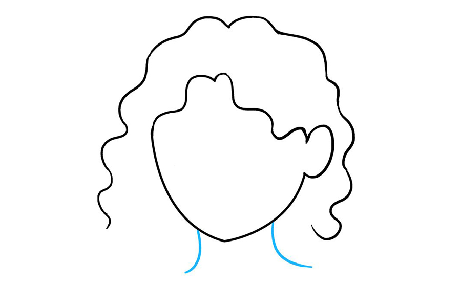 女士卷发怎么画-图6