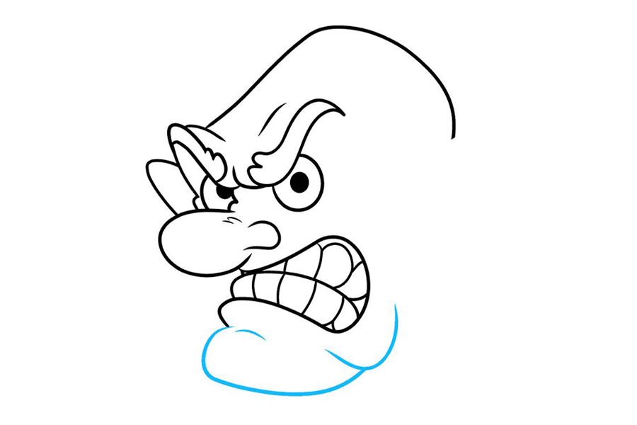 卡通人物愤怒的脸怎么画-图7