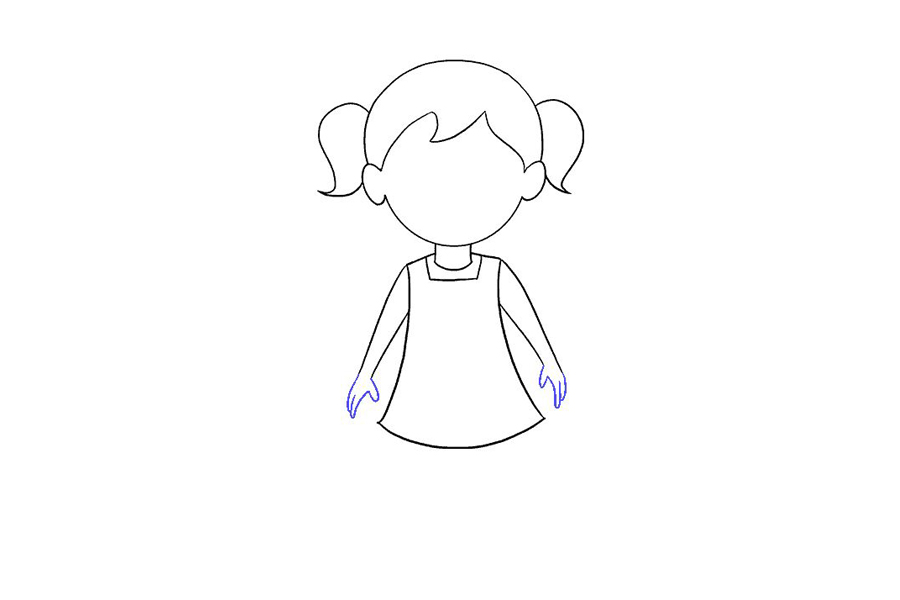 穿裙子的小女孩怎么画-图13