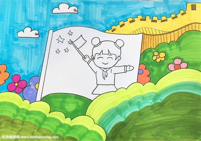 关于爱国的画-图4