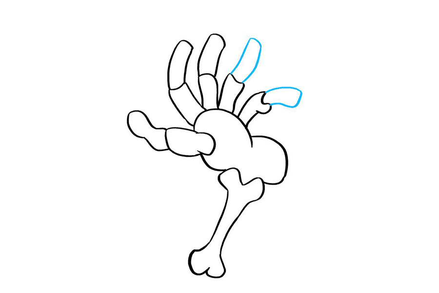 如何画骷髅手-图8