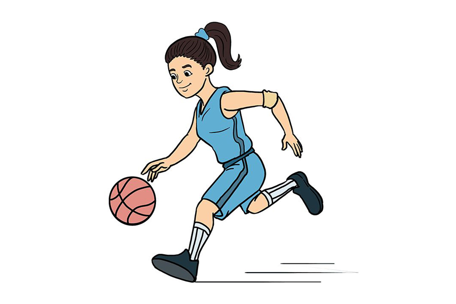 如何画篮球运动员
