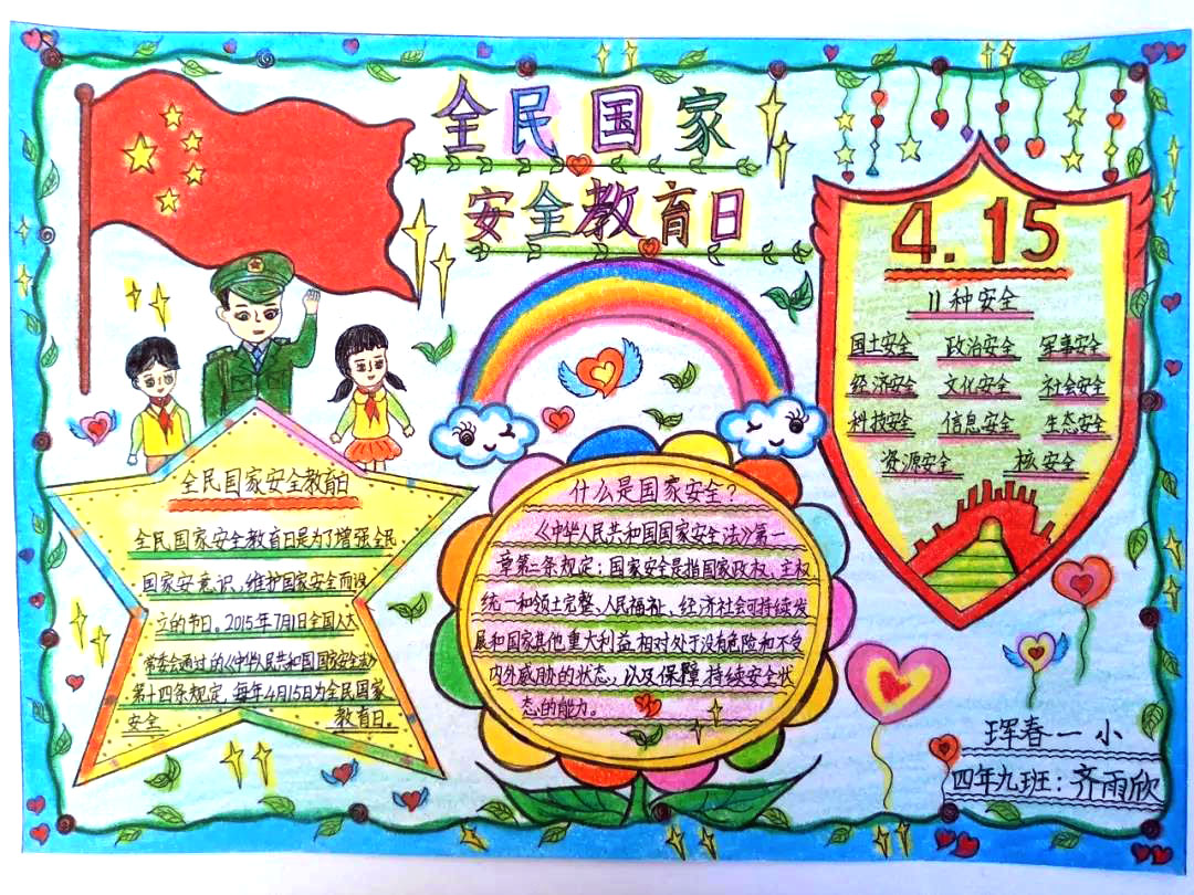 小学生国家安全教育日手抄报-图5