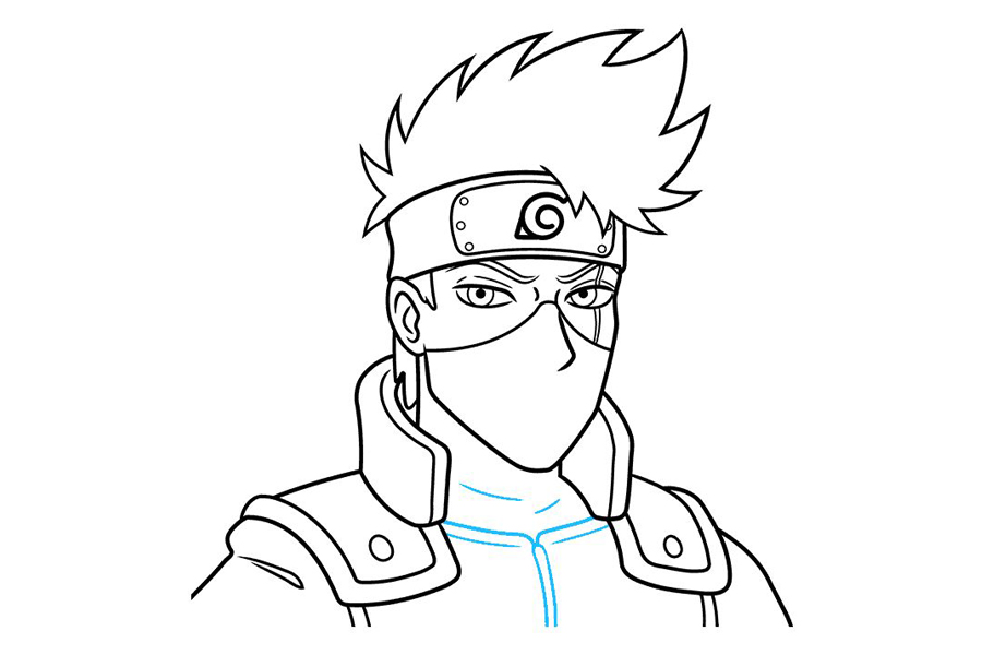 旗木卡卡西怎么画-图9