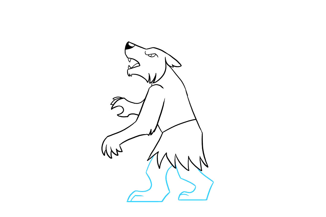 可怕的狼人怎么画-图7