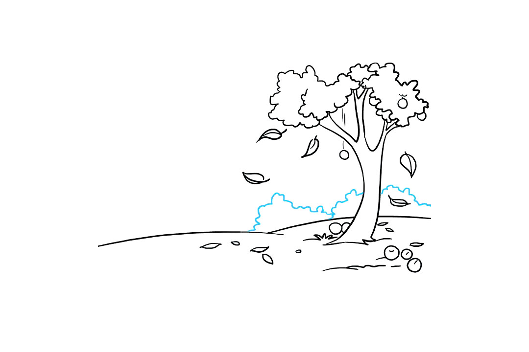 秋天风景手绘教程-图8