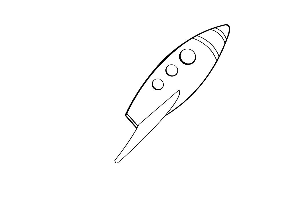 如何画飞行中的火箭简笔画-图7