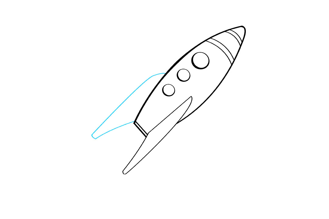 如何画飞行中的火箭简笔画-图8