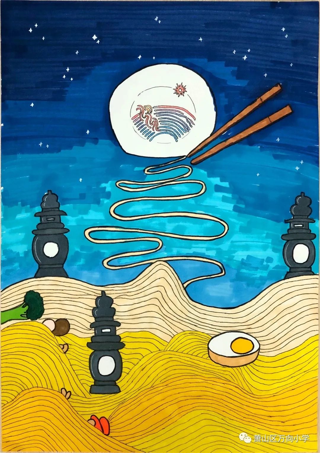 2022年杭州亚运会儿童创意画-图4