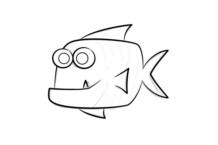 简单的小鱼画法步骤-图2