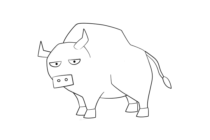 强壮的公牛怎么画-图3