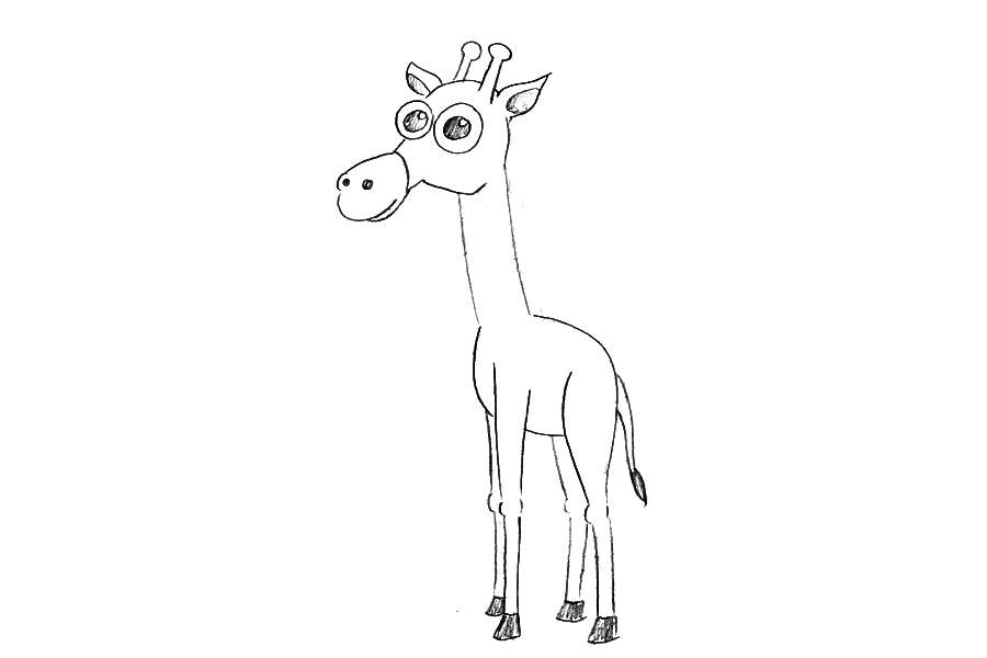 漂亮的长颈鹿怎么画-图1