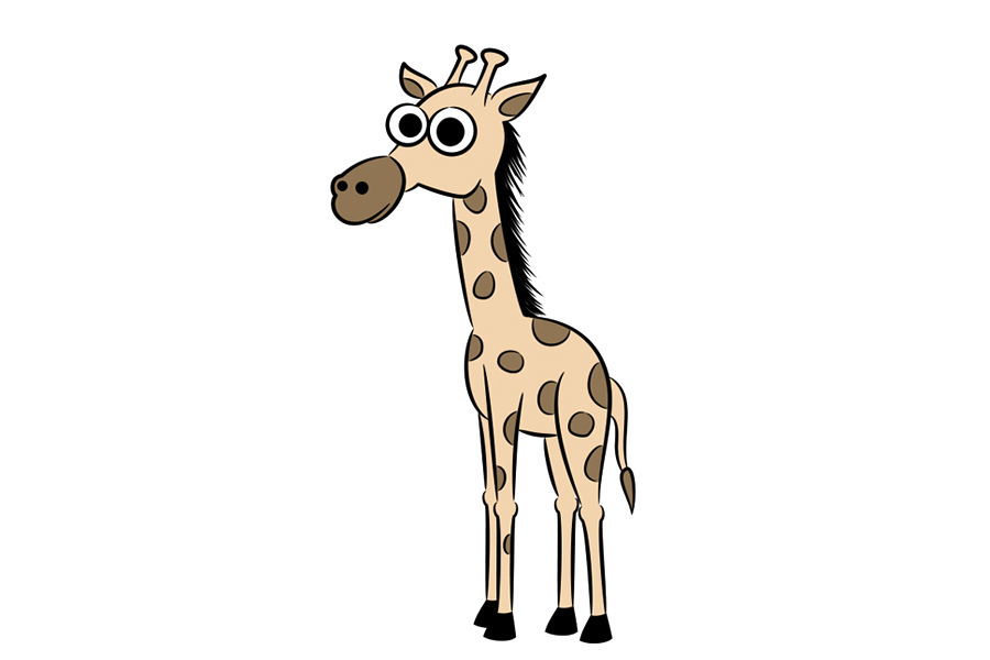 漂亮的长颈鹿怎么画-图3