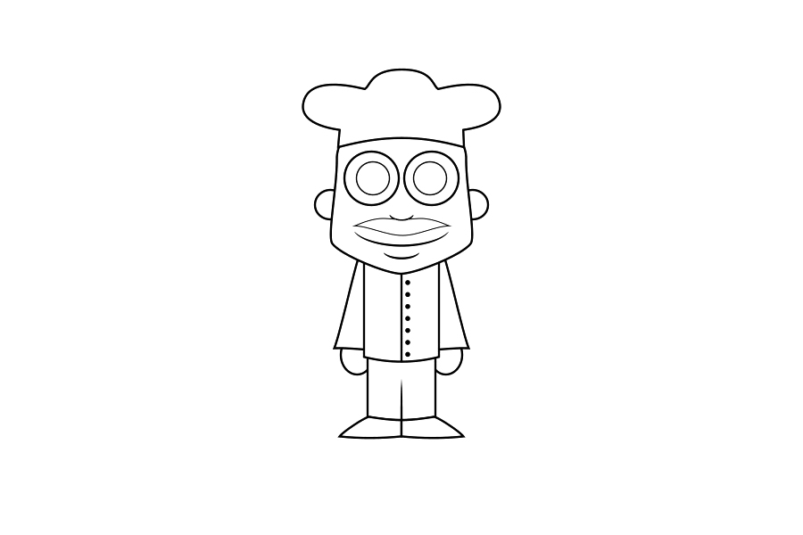 厨师怎么画简单-图3