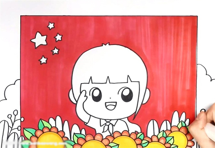 少先队员儿童画-图3