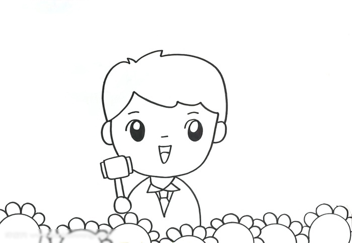 关于法制宣传的儿童画-图1