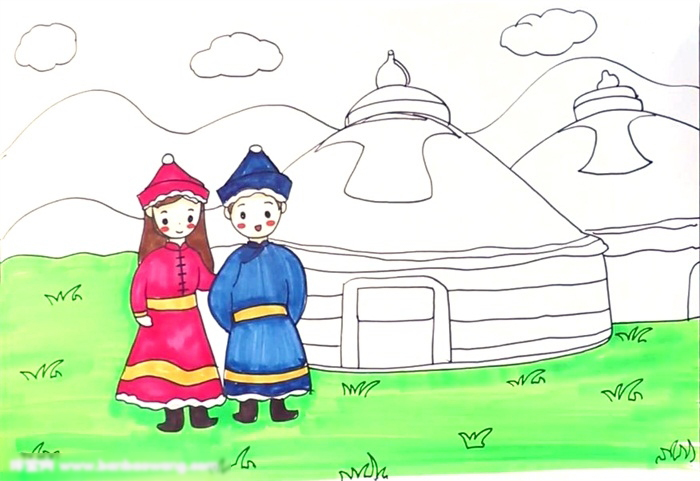 少数民族儿童画-图4