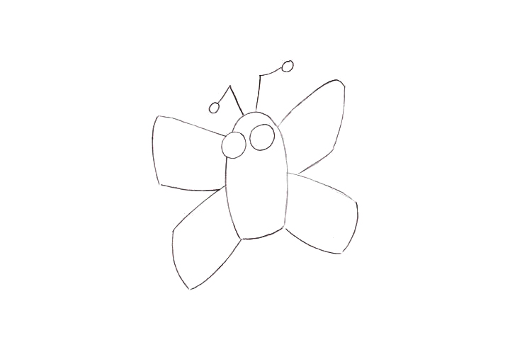 卡通蝴蝶怎么画-图2