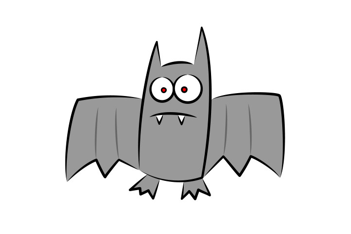 怎么画蝙蝠简单