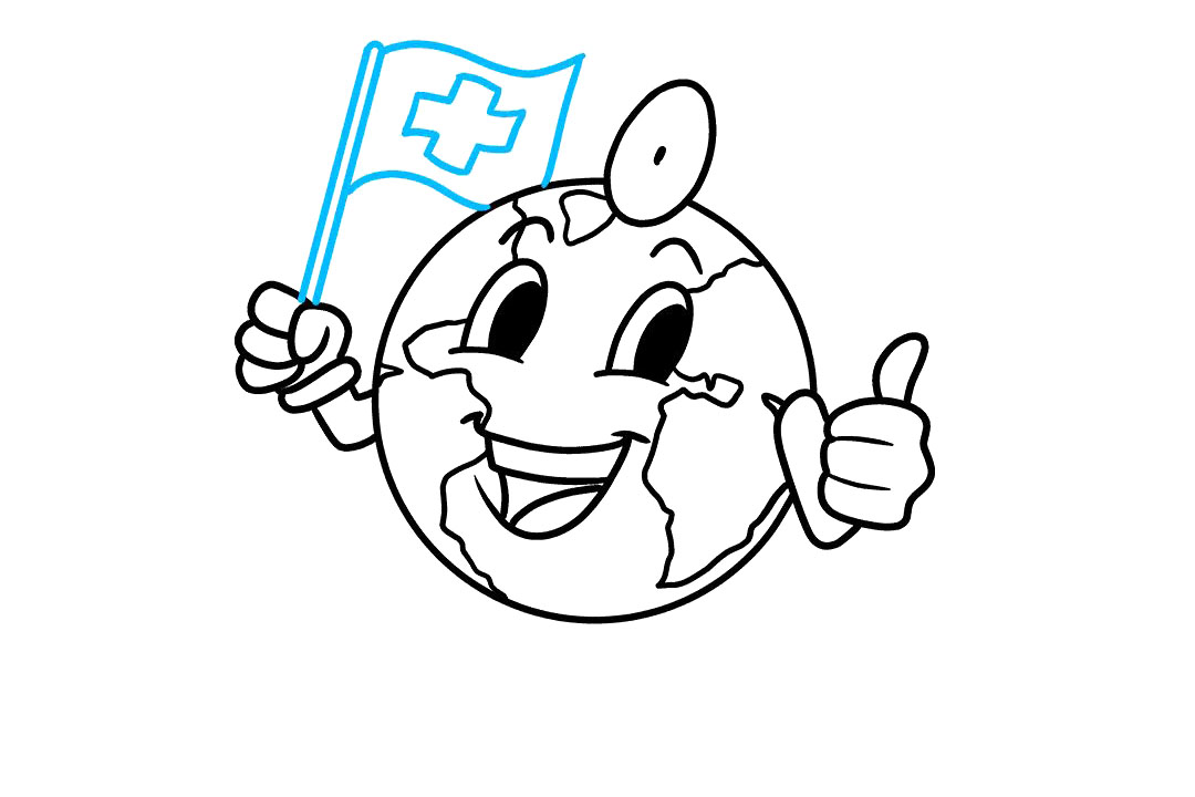 世界卫生日绘画教程-图6