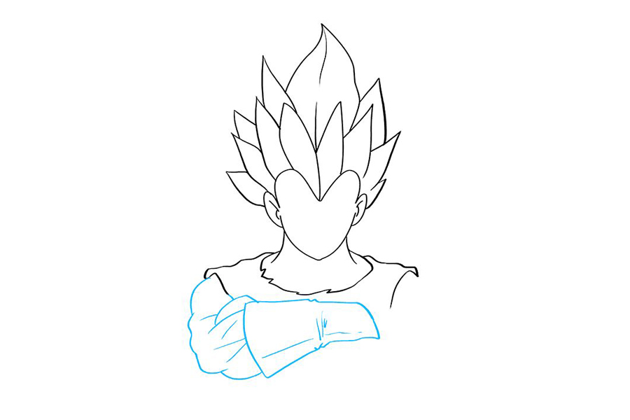 如何画龙珠中的贝吉塔-图4