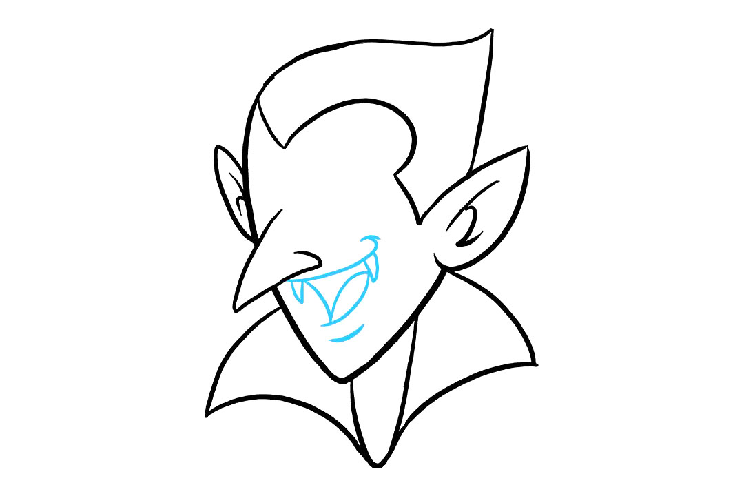 吸血鬼头像的画法-图8