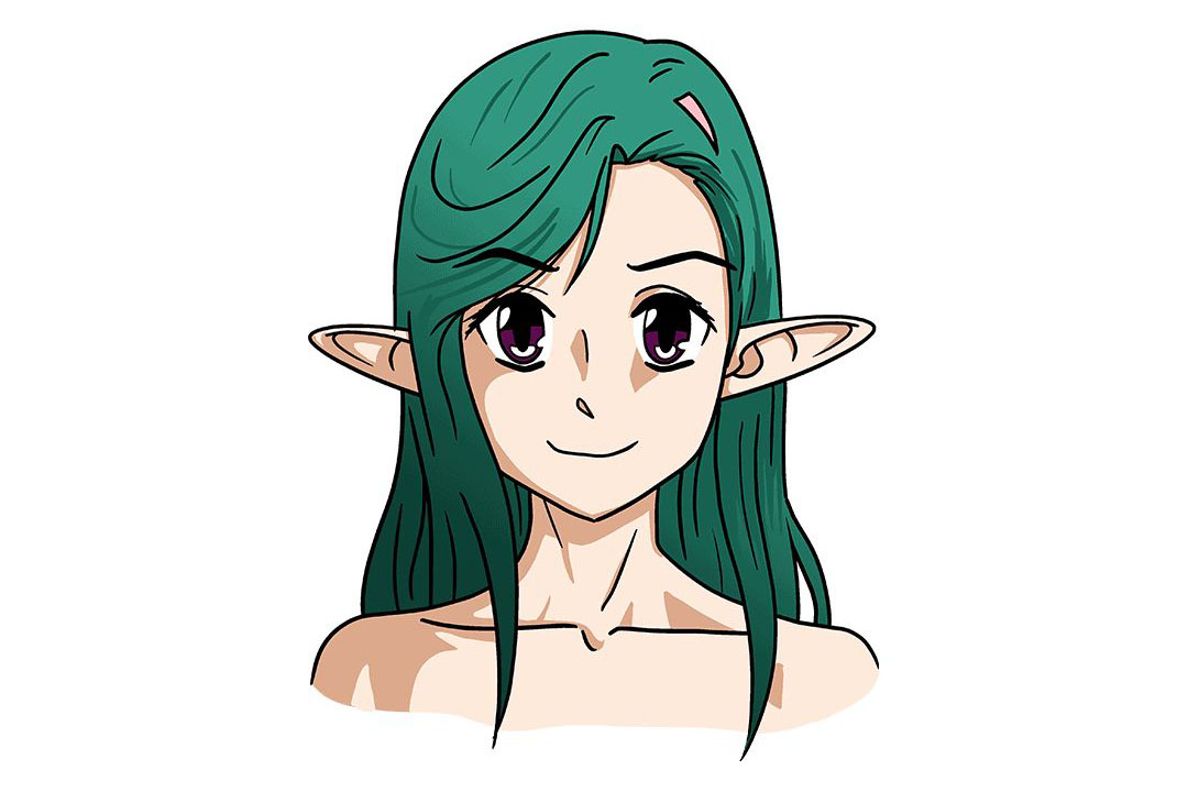 如何画动漫精灵简笔画