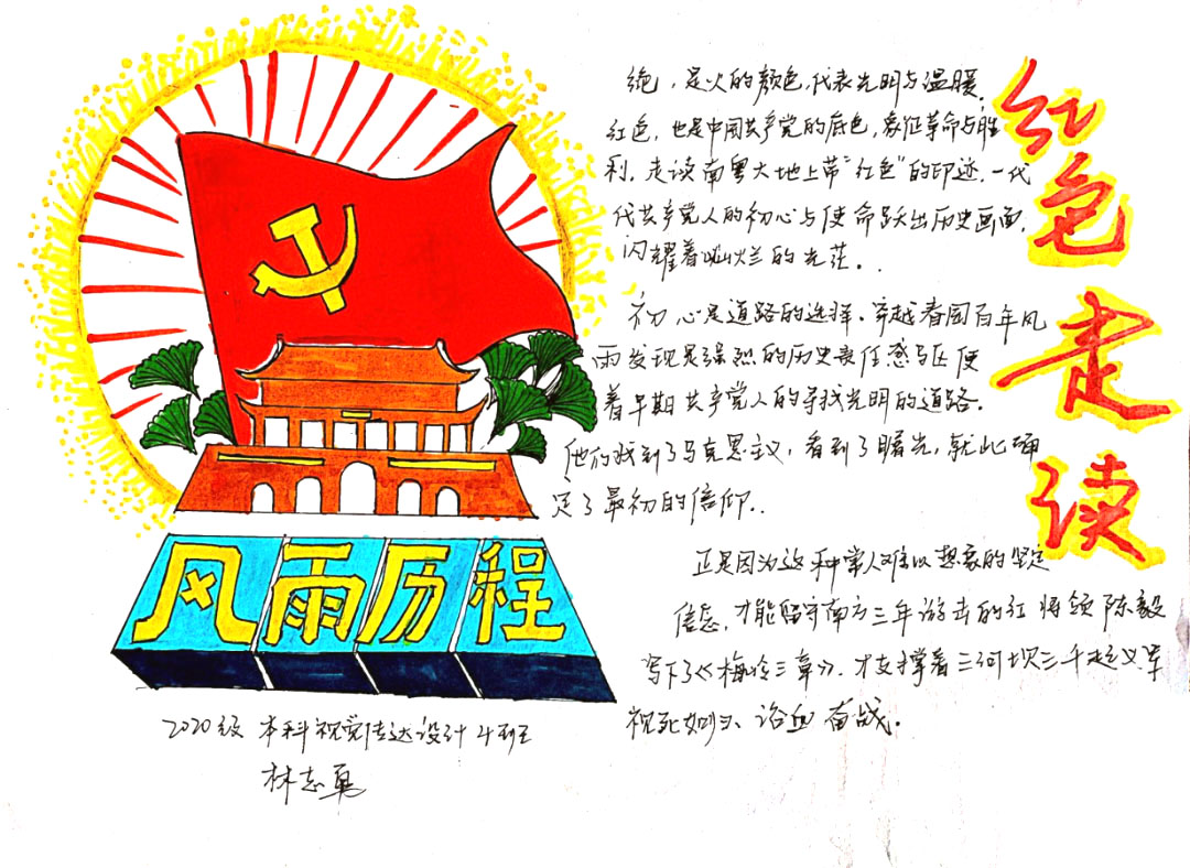 “缅怀革命先烈，传承红色精神”手抄报-图2