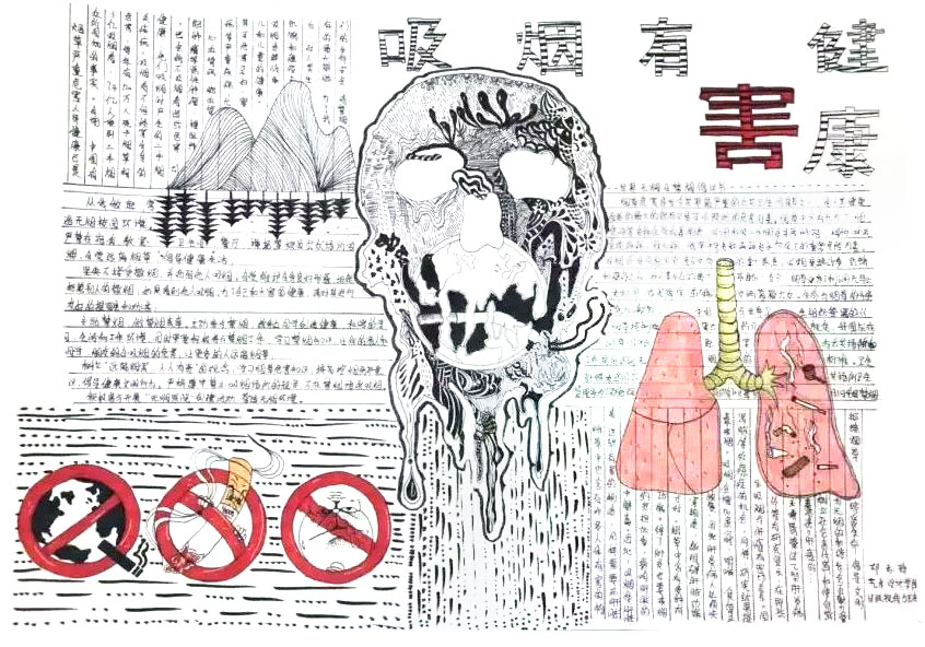 4张漂亮的世界无烟日手抄报-图4