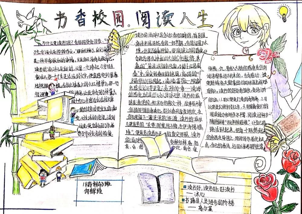 “书香校园 阅读人生”手抄报-图9