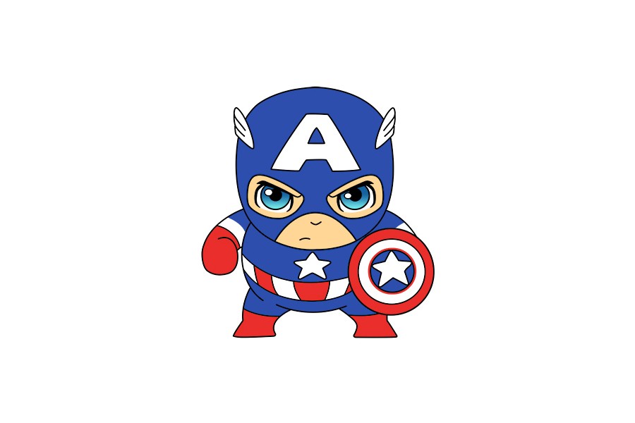 美国队长怎么画