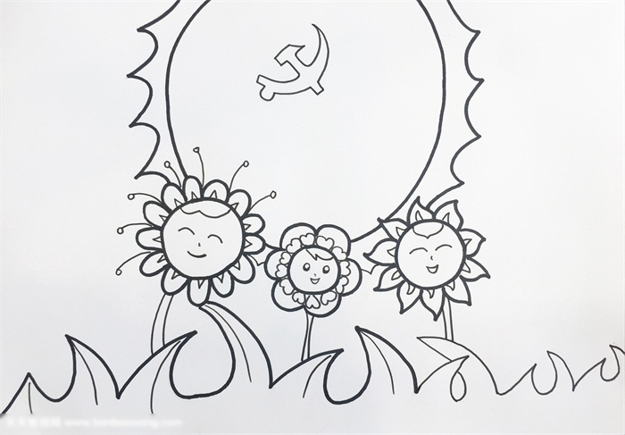 七一建党节绘画作品-图2