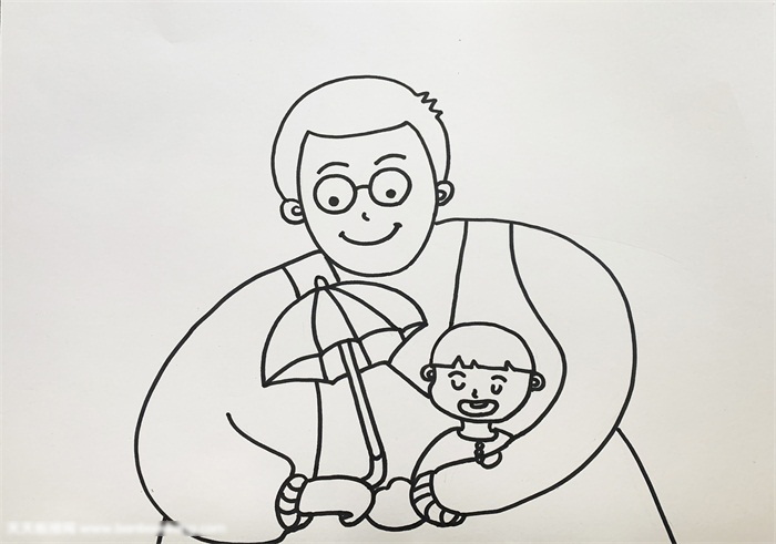关于父亲节的画-图2