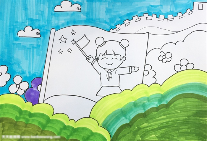 关于爱国的画-图3