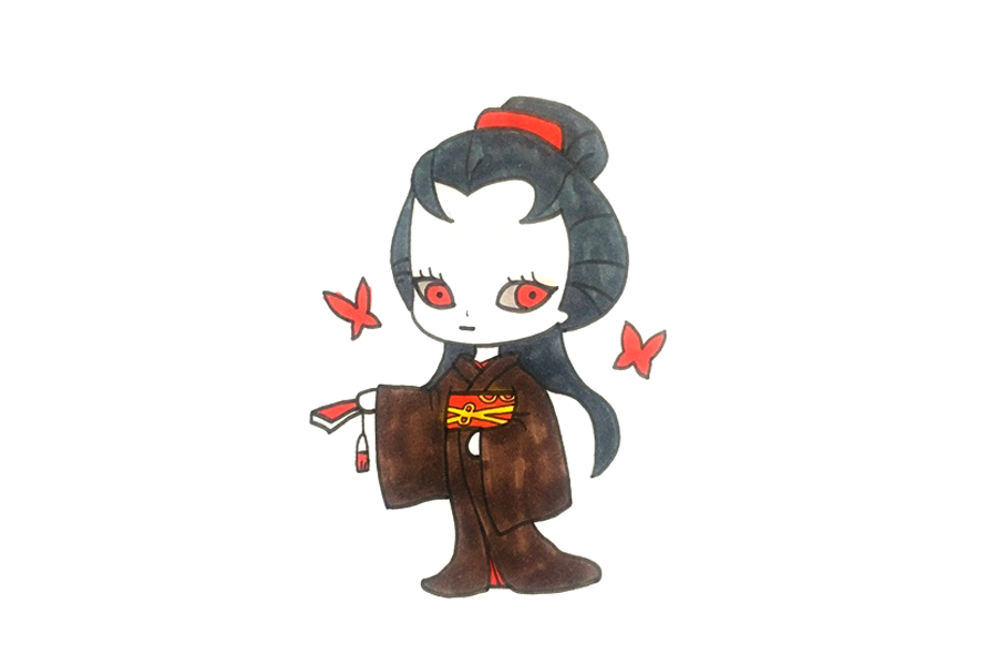 第五人格 舞者红蝶怎么画