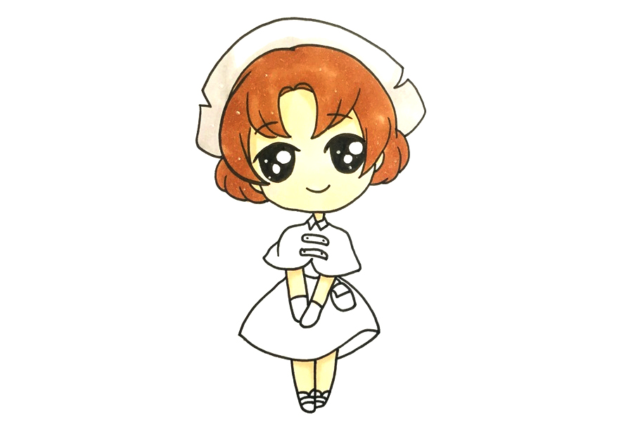 穿裙子的漂亮小女孩怎么画-图4