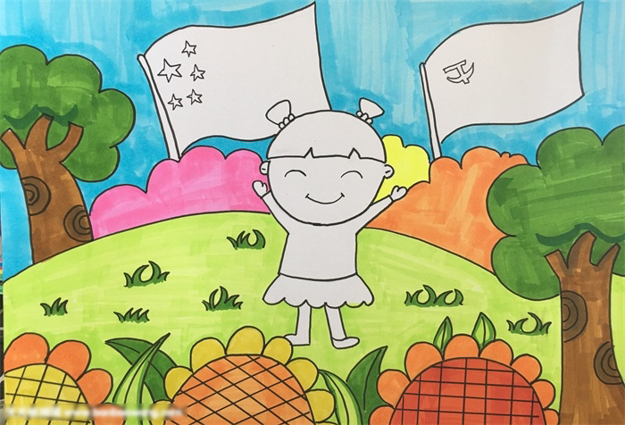 关于建国70周年的画-图3