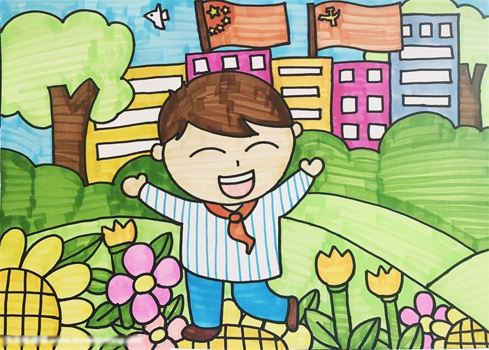 关于建党节的画