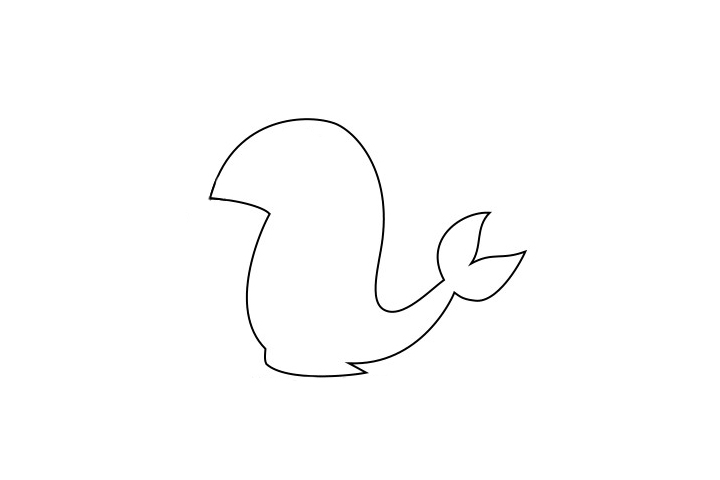 超级简单的海豹画法-图1