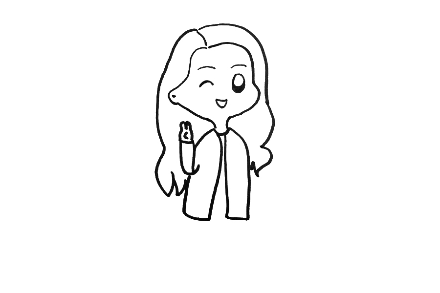 Q版迪丽热巴怎么画-图2